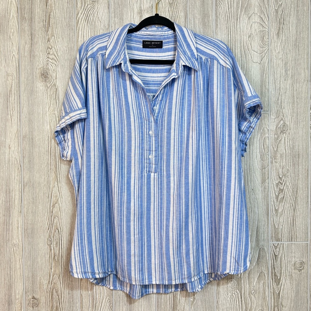Zara Blue Striped Top